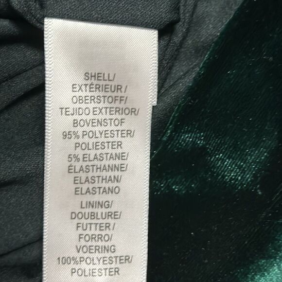 Aidan Mattox Green Velvet Halter Neck Short Plunging Neck Dress - Picture 11 of 11